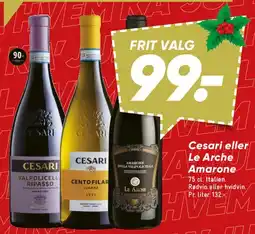Bilka Cesari eller Le Arche Amarone tilbud