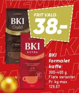Bilka BKI formalet kaffe tilbud