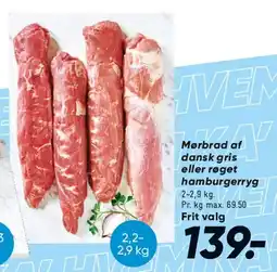Bilka Mørbrad af dansk gris eller røget hamburgerryg tilbud