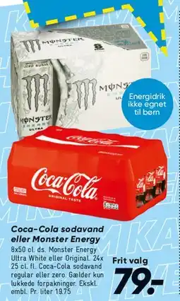 Bilka Coca‑Cola sodavand eller Monster Energy tilbud