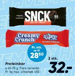 Bilka Protein/snackbarer tilbud