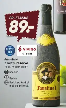 Bilka Faustino I Gran Reserva tilbud