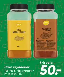 Bilka Dava krydderier tilbud