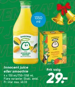 Bilka Innocent juice eller smoothie tilbud