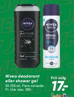 Bilka Nivea deodorant eller shower gel tilbud