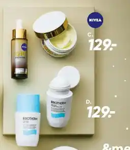 Bilka NIVEA & Biotherm ansigtspleje (mini-creme og serum) tilbud