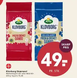 SPAR Klovborg Skæreost tilbud