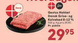 SPAR Gestus Hakket Dansk Grise- og Kalvekød 8-12% tilbud