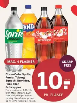 SPAR Coca‑Cola / Sprite / Fanta m.fl. (flasker) tilbud