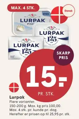 SPAR Lurpak (smør / produkter) tilbud