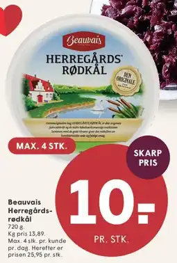 SPAR Beauvais Herregårds-rødkål tilbud