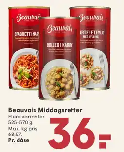 SPAR Beauvais Middagsretter tilbud