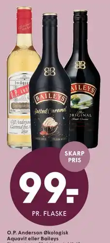 SPAR O.P. Anderson Økologisk Aquavit eller Baileys tilbud
