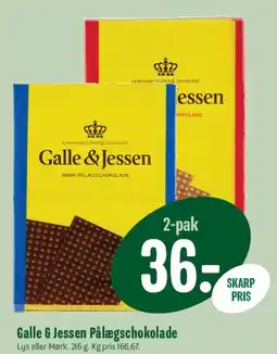 Min Købmand Galle & Jessen Pålægschokolade tilbud
