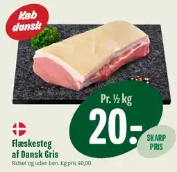 Min Købmand Flæskesteg af Dansk Gris tilbud