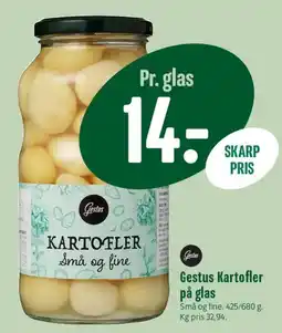 Min Købmand Gestus Kartofler på glas tilbud