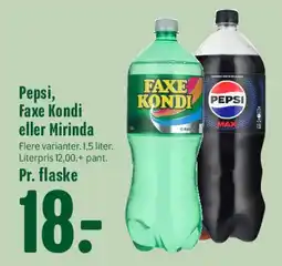Min Købmand Pepsi, Faxe Kondi eller Mirinda tilbud