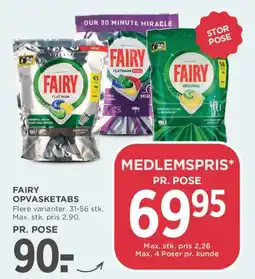 MENY Fairy opvasketabs tilbud