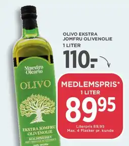 MENY Olivo Ekstra Jomfru Olivenolie tilbud