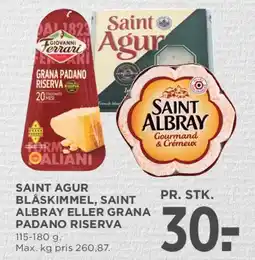 MENY Saint Agur, Saint Albray eller Grana Padano Riserva tilbud