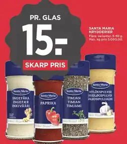 MENY Santa Maria krydderier (glas) tilbud