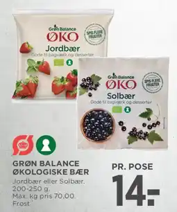 MENY Grøn Balance Økologiske bær tilbud