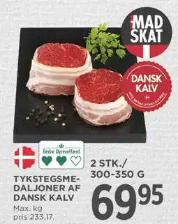MENY TYKSTEGSMEDALJONER AF DANSK KALV tilbud