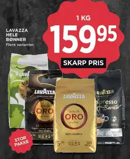 MENY Lavazza hele bønner tilbud
