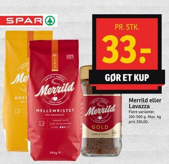 SPAR Merrild eller Lavazza tilbud