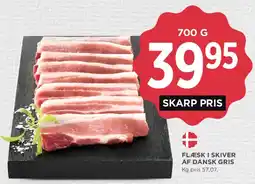 MENY Flæsk i skiver af dansk gris (700 g) tilbud