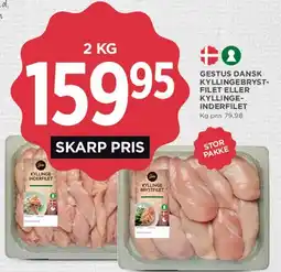 MENY Gestus dansk kyllingebrystfilet eller kyllingeinderfilet tilbud