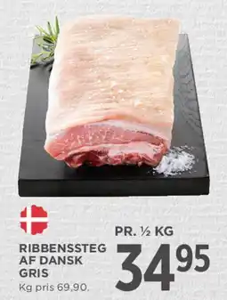 MENY Ribbenssteg af dansk gris (pr. ½ kg) tilbud