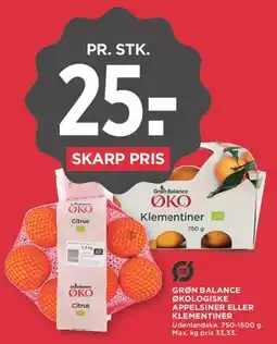 MENY Klementiner / appelsiner tilbud