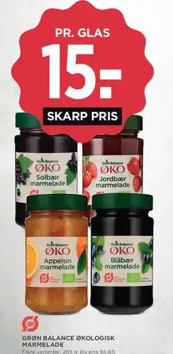MENY Grøn Balance Økologisk Marmelade tilbud