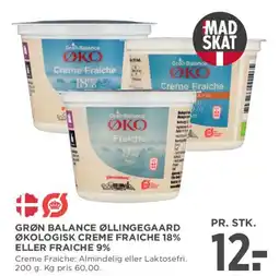 MENY GRØN BALANCE ØLLINGEGAARD ØKOLOGISK CREME FRAICHE tilbud