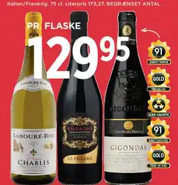 MENY Labouré-Roi Chablis / Le Preare Amarone Classico / Cellier des Princes Gigondas 2023 tilbud
