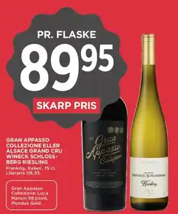 MENY Gran Appasso Collezione / Alsace Grand Cru Winck Schlossberg Riesling tilbud
