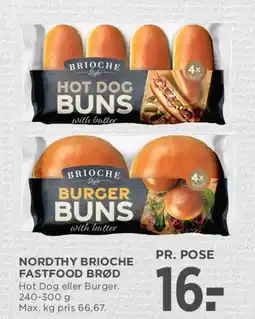 MENY Nordthy Brioche Fastfood Brød tilbud