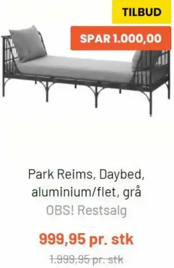 Silvan Park Reims, Daybed, Aluminium/Flet tilbud