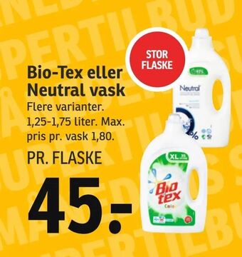 SPAR Bio-Tex eller Neutral vask tilbud