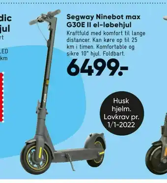 Bilka Segway Ninebot max G30E II el-løbehjul tilbud