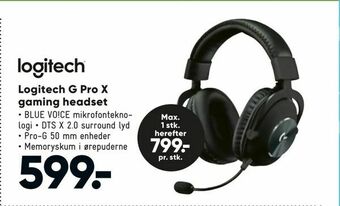 Logitech G Pro X gaming headset