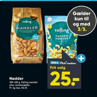 Bilka Nødder tilbud
