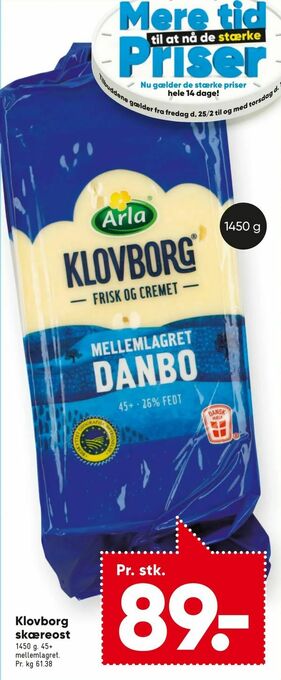 Bilka Klovborg skæreost tilbud