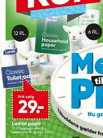 Bilka Lambi papir tilbud