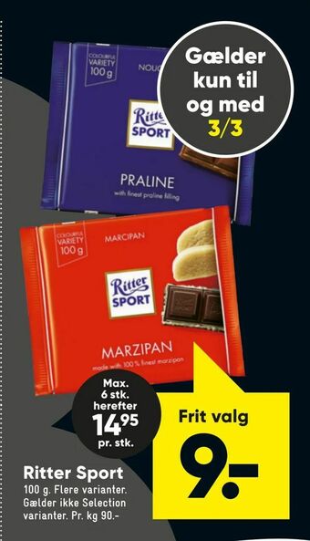 Bilka Ritter Sport tilbud