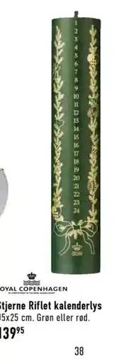 Imerco Royal Copenhagen Stjerne Riflet kalenderlys tilbud
