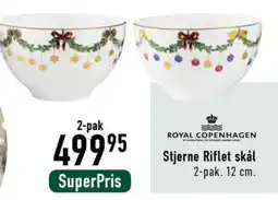 Imerco Royal Copenhagen Stjerne Riflet skål tilbud