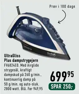Imerco Tefal UltraGliss Plus dampstrygejern FV6824EO tilbud