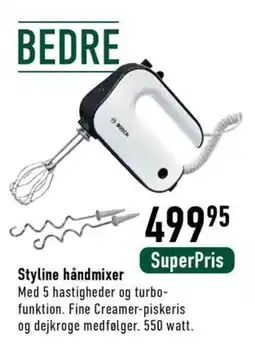 Imerco Bosch Styline håndmixer tilbud